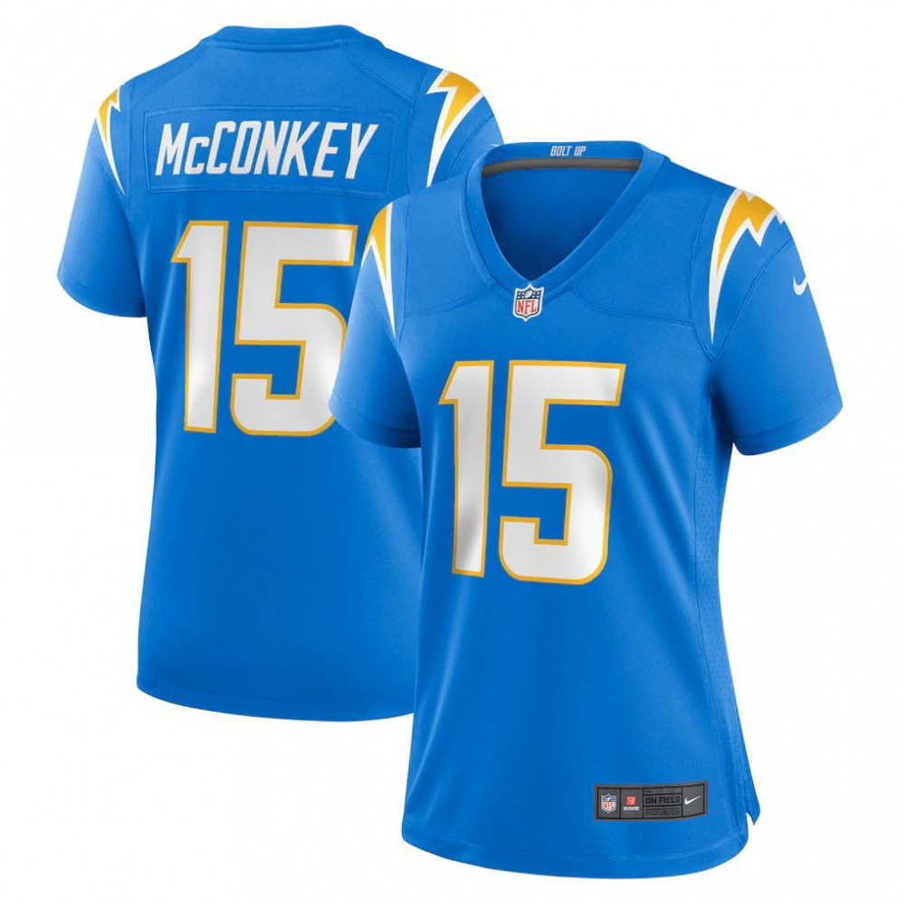 Ladd McConkey Los Angeles Chargers Nike Women's Game Jersey - Powder Blue-GridironStore